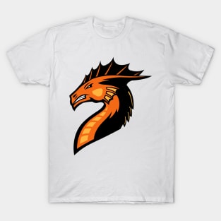 Orange Dragon Head Logo T-Shirt